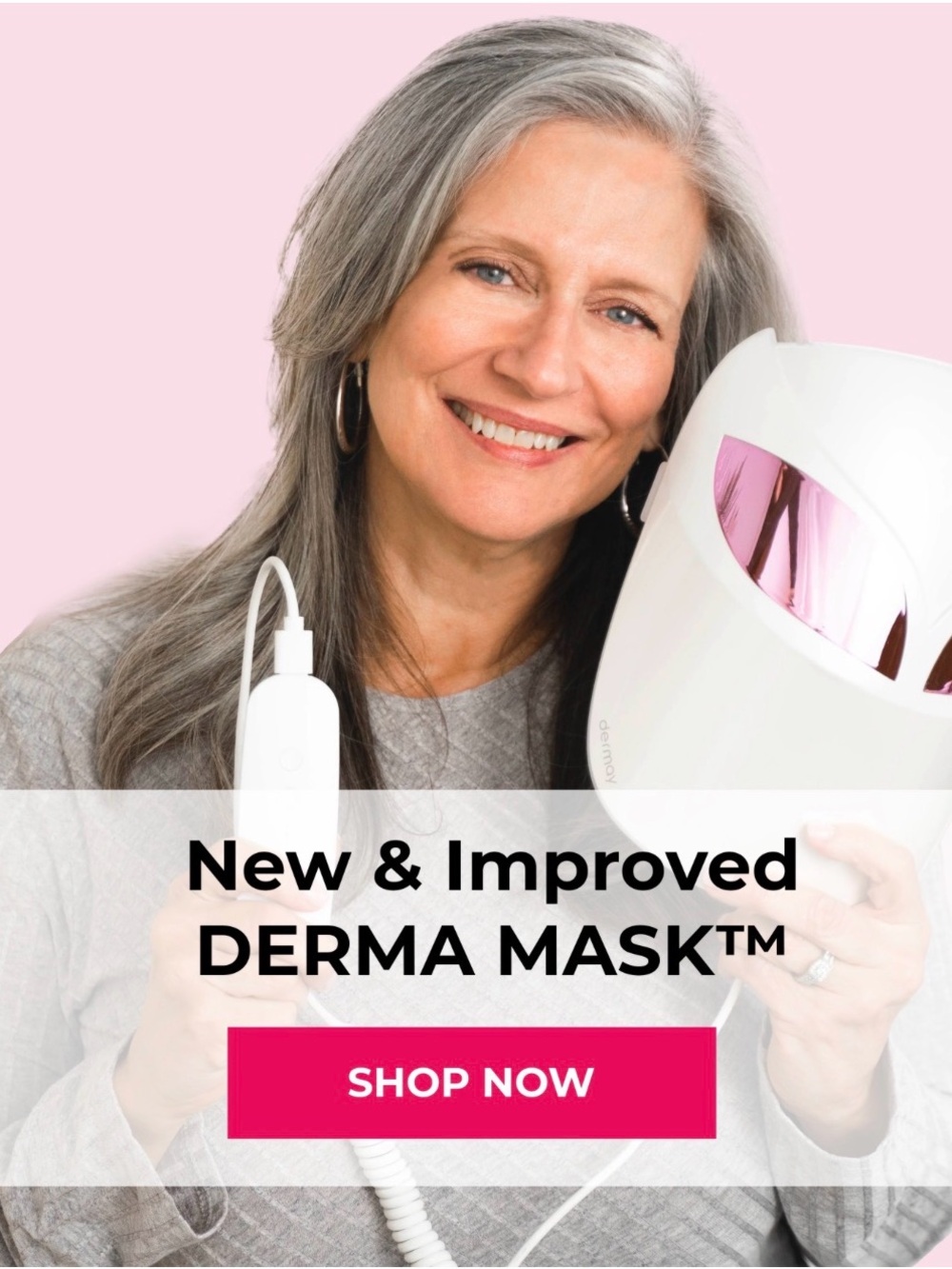 NEW Dermay LED Beauty Mask + 12-Pc Skincare Lot & Extra Remote